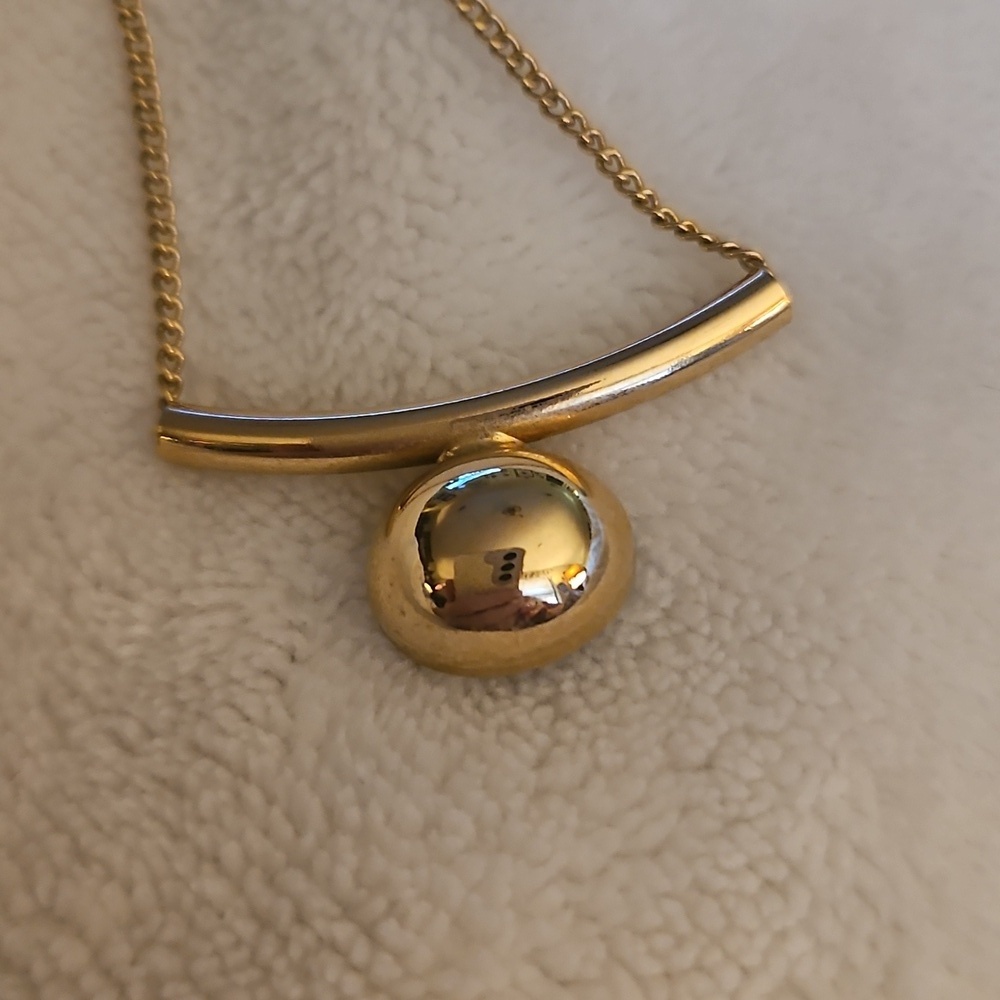 Vtg Sarah Coventry 1976 Fire-Lite Goldtone Necklace - Picture 6 of 7